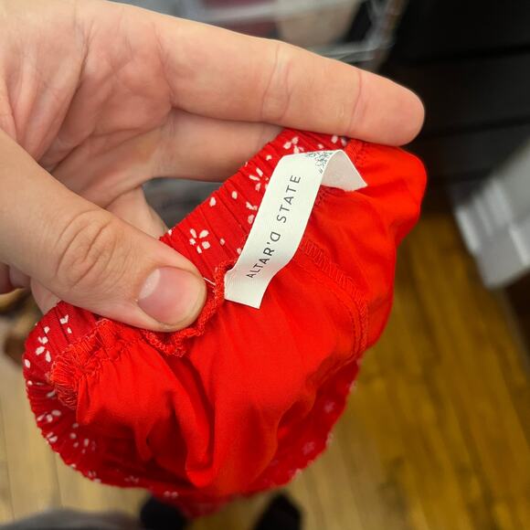 Altar'd State Women's XS Skirt Fleur Floral Maxi Red and Ivory NWT's $74 - Picture 6 of 16